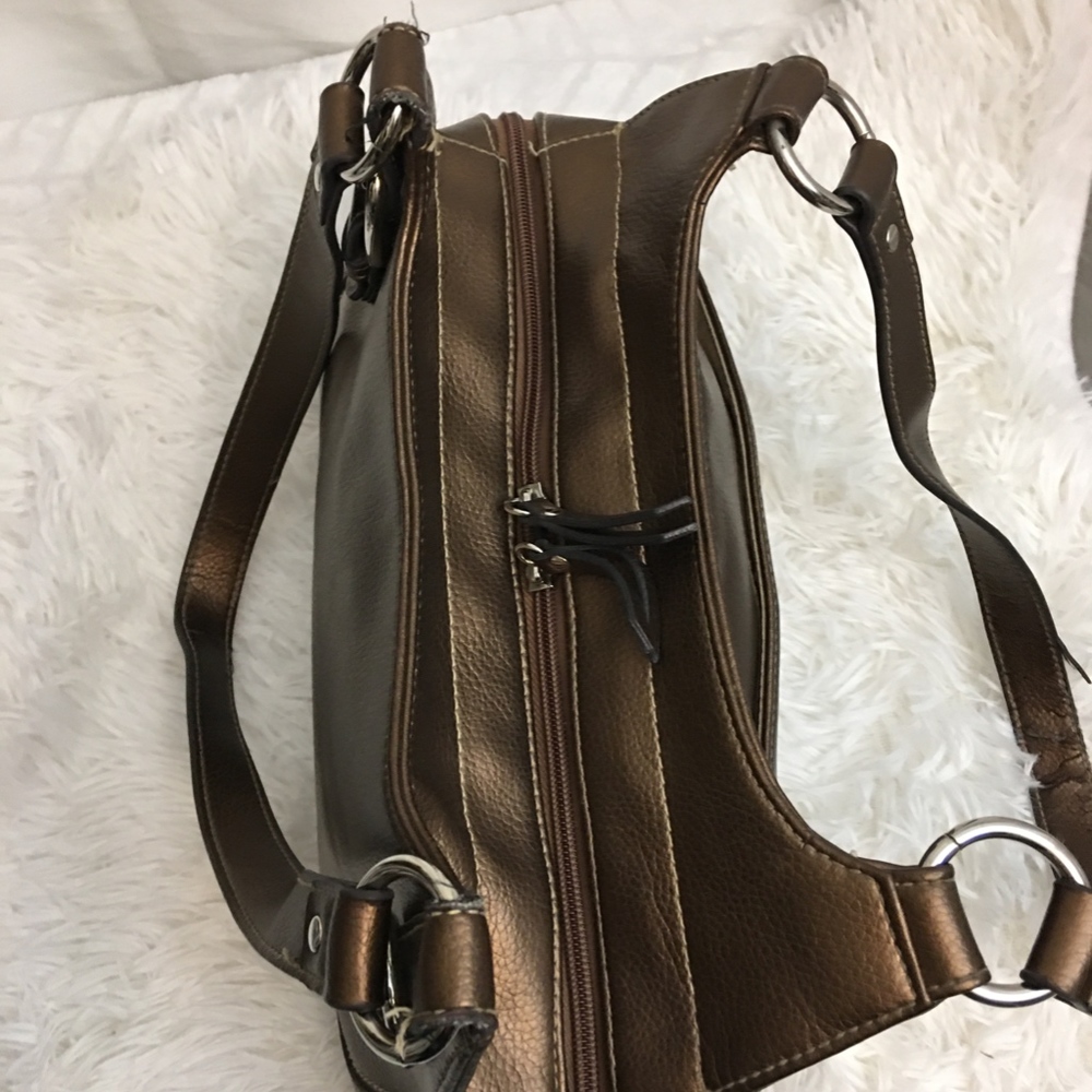 Crazy Horse Brown Shimmer Shoulder Bag - Picture 8 of 8